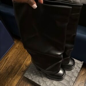 Black Knee-High Boots